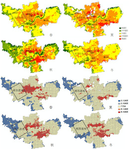 图2 基于MODIS数据的热力景观分析