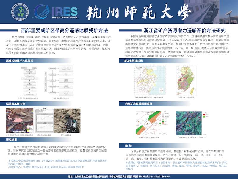 2018西部重要成矿区带高分遥感地质找矿方法、浙江省矿产资源潜力遥感评估方法研究